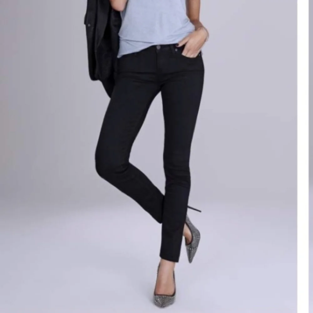 Paige Skyline Skinny Black Denim Jeans Women's Size Small 27 / 4 Everyday Basic